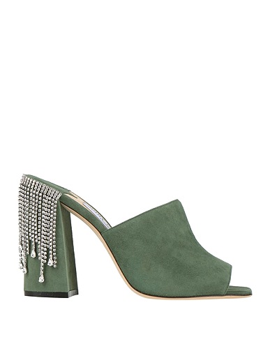 JIMMY CHOO Sandals Military green Leather