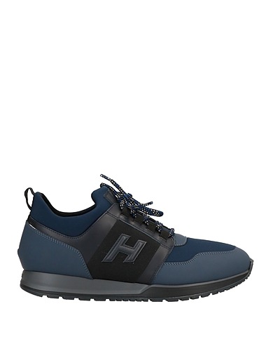 HOGAN Sneakers Blau Leder, Gewebefasern