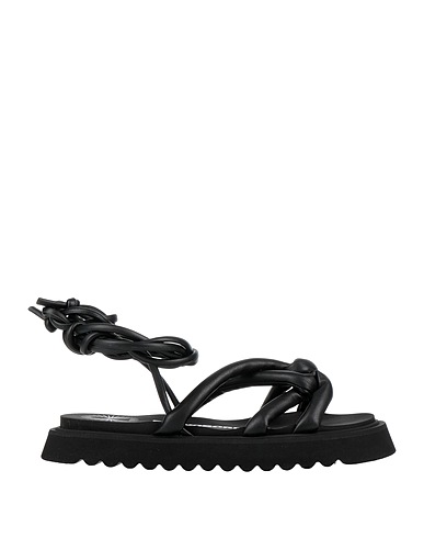 BRUNO BORDESE Sandals Black Textile fibres