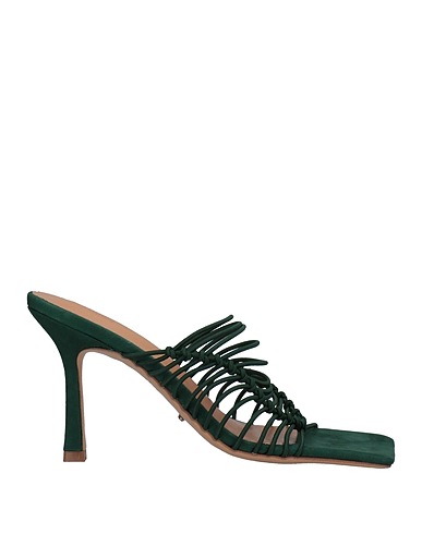 TONY BIANCO Sandals Dark green Textile fibres