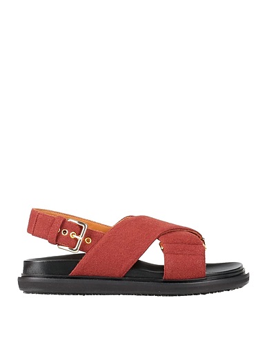 MARNI Sandals Brick Textile fibers