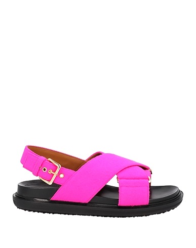 MARNI Sandals Fuchsia Textile fibers