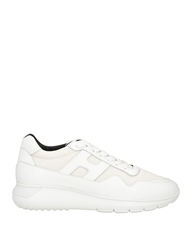 HOGAN Sneakers Weiß Leder, Gewebefasern