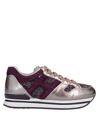 HOGAN Sneakers Plum Soft Leather, Textile fibres
