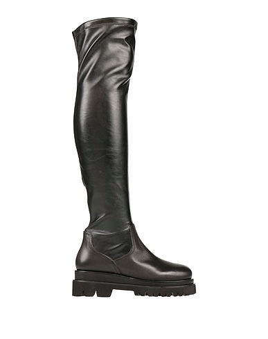 EMANUÉLLE VEE Boots Black Calfskin, Textile fibres