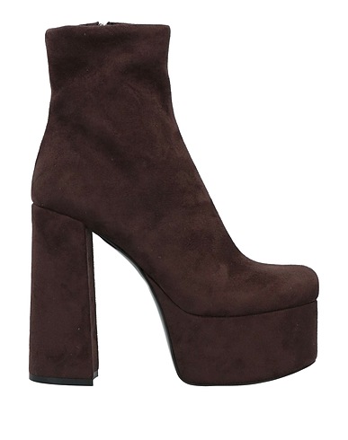 ANIYE BY Ankle boot Dark brown Textile fibers