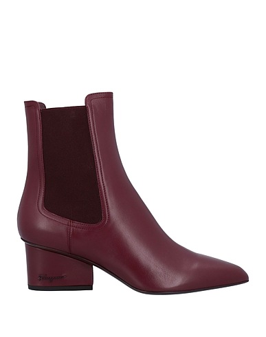 FERRAGAMO Stivaletti Prugna Pelle