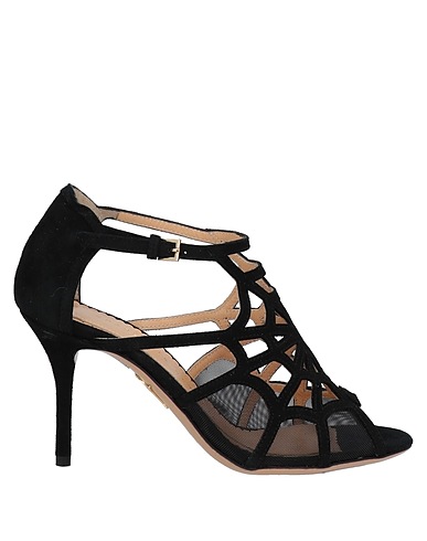 CHARLOTTE OLYMPIA サンダル ブラック 革 / 紡績繊維
