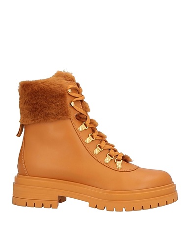 GIANVITO ROSSI Ankle boot Tan Calfskin, Shearling