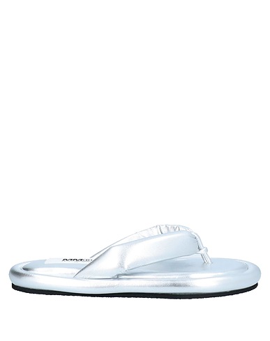 MM6 MAISON MARGIELA Flip flops Silver Textile fibres