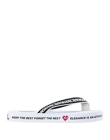 KARL LAGERFELD Flip flops KOSTA KARL QUOTE THONG
 White 100% Polyester