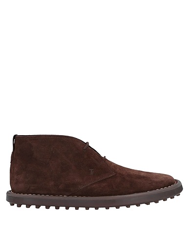 TOD'S ショートブーツ チョコレートブラウン 革（なめし加工）