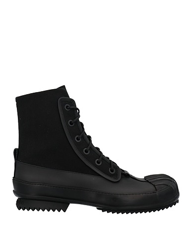 MAISON MARGIELA Ankle boot Black Leather, Textile fibres