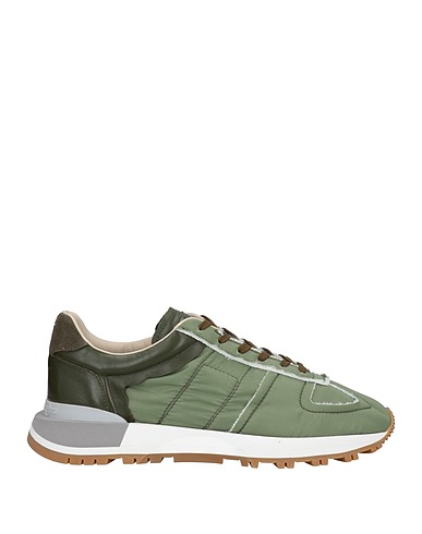 MAISON MARGIELA Sneakers Vert Fibres textiles, Cuir