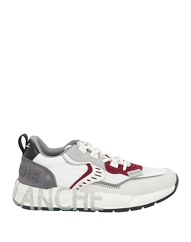 VOILE BLANCHE Sneakers White Leather, Textile fibres
