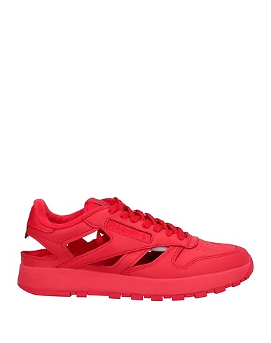 MAISON MARGIELA x REEBOK Sneakers Red Leather, Textile fibres
