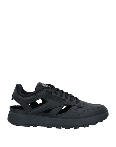 MAISON MARGIELA x REEBOK Sneakers Black Leather, Textile fibers