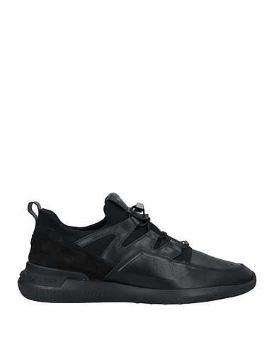 TOD'S NO_CODE Sneakers Black Calfskin, Textile fibres