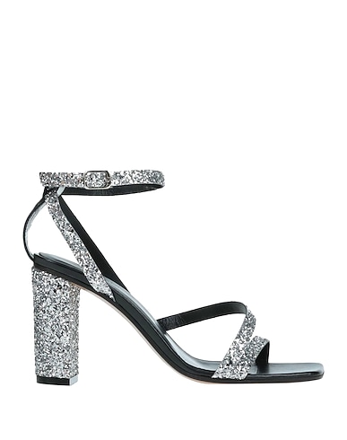 STEPHEN VENEZIA Sandals Silver Soft Leather, Other Fibres
