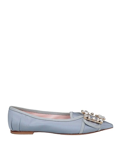 ROGER VIVIER Loafers Grey Textile fibers