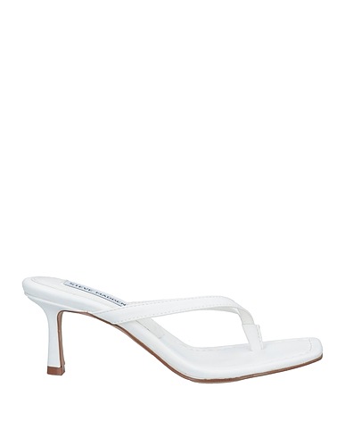 STEVE MADDEN Flip flops White Textile fibers