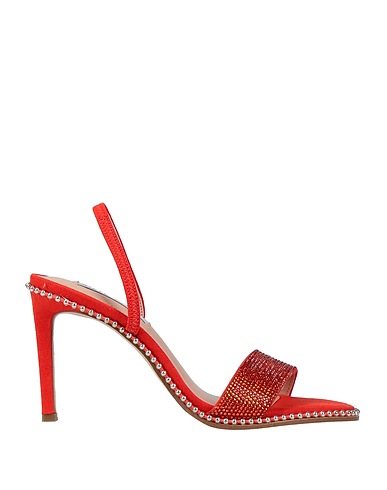 STEVE MADDEN Sandals Red Textile fibres, Glass