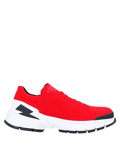 NEIL BARRETT Sneakers Rosso Fibre tessili