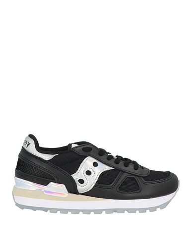 SAUCONY Sneakers Black Leather, Textile fibres