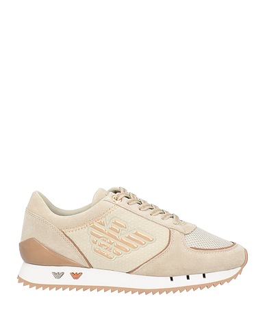 EA7 Sneakers Light grey Textile fibres, Leather