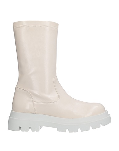 LEMARÉ Ankle boot Ivory Textile fibers