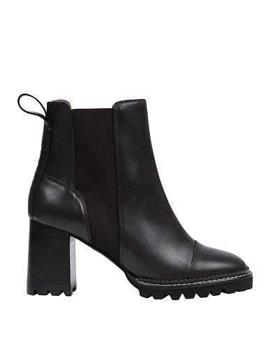 SEE BY CHLOÉ Ankle boot Dark brown 100% Bovine leather