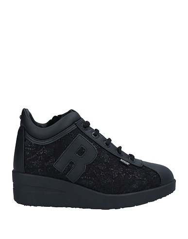 RUCOLINE Sneakers Black Soft Leather, Textile fibers