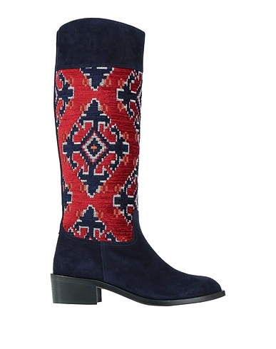 AQUAZZURA Bota Azul noche Piel, Fibras textiles