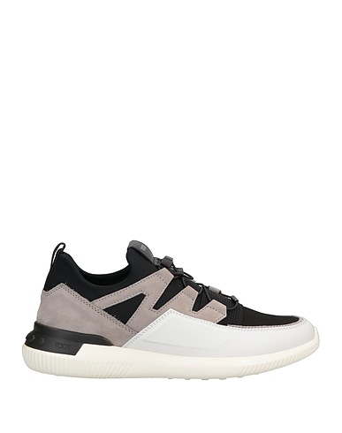 TOD'S Sneakers Black Soft Leather, Textile fibers