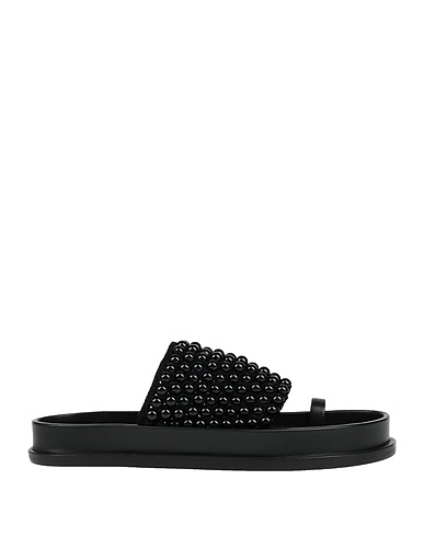 JIL SANDER Flip flops Black Textile fibers