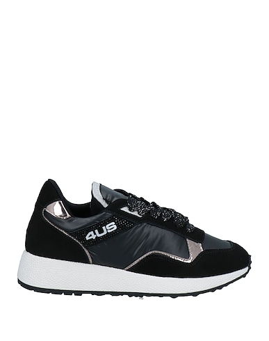 PACIOTTI 4US Sneakers Black Leather, Textile fibres