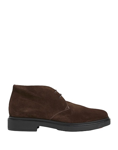 SANTONI Ankle boot Dark brown Leather