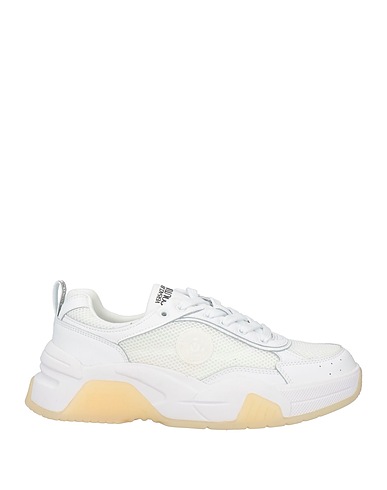 VERSACE JEANS COUTURE Sneakers Bianco Pelle, Fibre tessili