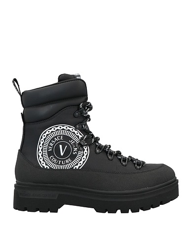 VERSACE JEANS COUTURE Ankle boot Black Other Fibres, Textile fibres