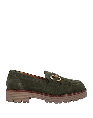 MELLUSO Loafers Military green Soft Leather