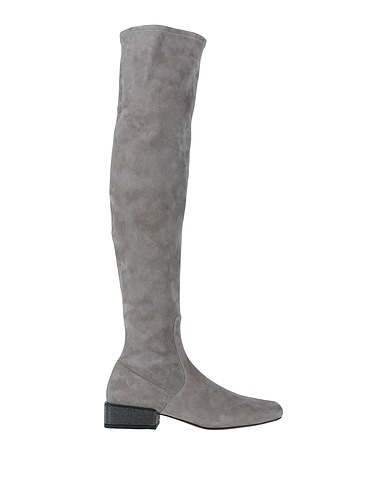 BRUNELLO CUCINELLI Boots Grey 100% Soft Leather