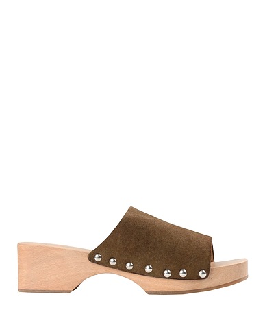 & OTHER STORIES Mules and clogs Military green Leather, Wood