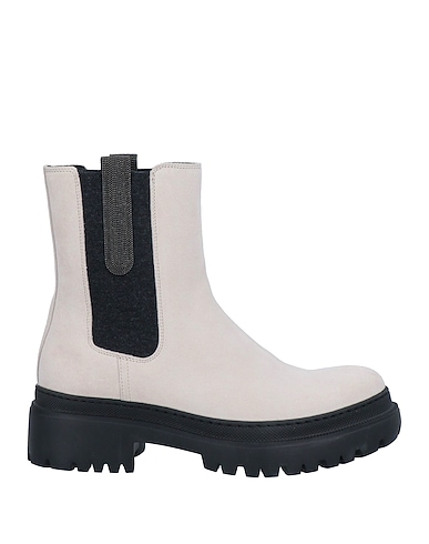 BRUNELLO CUCINELLI Ankle boot Ivory Soft Leather