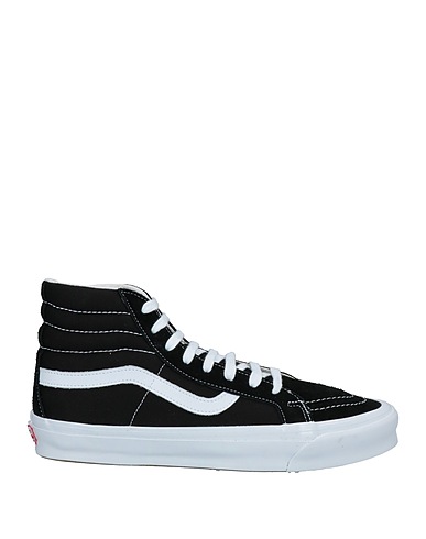 VANS Sneakers Black Leather, Textile fibres