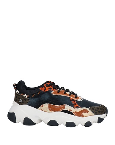 GIOSEPPO Sneakers Black Soft Leather, Textile fibres