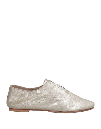 STUDIO POLLINI Laced shoes Platinum Goat skin