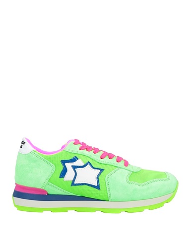ATLANTIC STARS Sneakers Verde chiaro Pelle, Fibre tessili