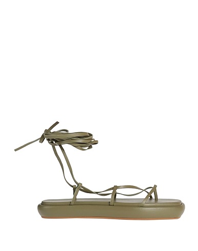 ILIO SMERALDO Flip flops Military green Soft Leather