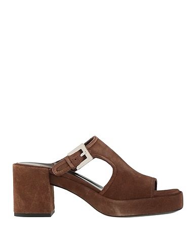 BY FAR Sandals Chocolate brown Soft Leather