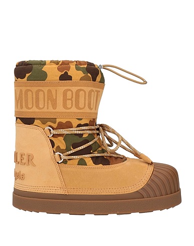 8 MONCLER PALM ANGELS x MOON BOOT Stivaletti Cammello Fibre tessili, Pelle